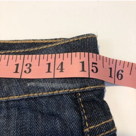 NWT Jolt Distressed Denim Jean Raw Edge Hem Jewel / Stud Accents Junior Size 5 - Picture 6 of 10